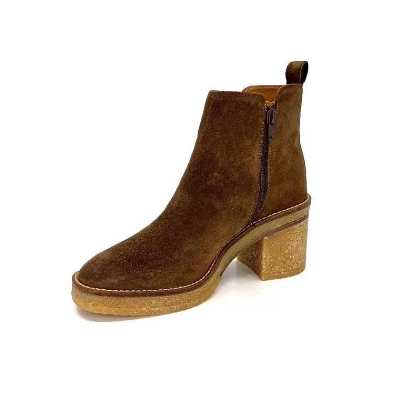 Alpe 26791146 Daim Castagna-Femme Bottines
