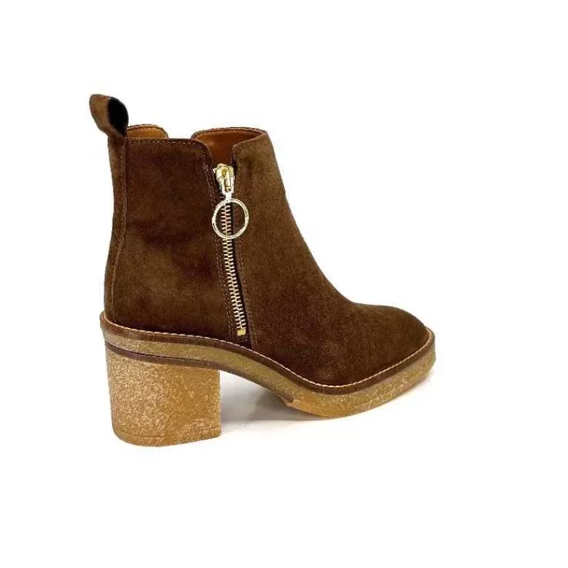 Alpe 26791146 Daim Castagna-Femme Bottines