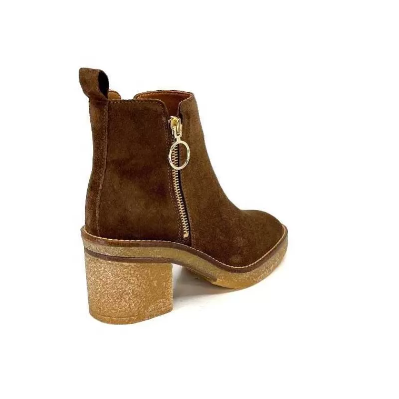 Alpe 26791146 Daim Castagna-Femme Bottines