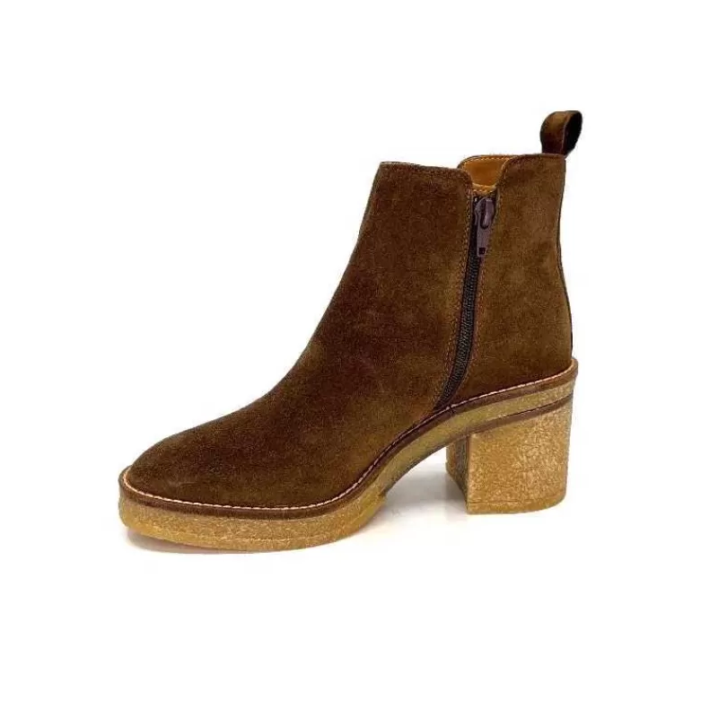Alpe 26791146 Daim Castagna-Femme Bottines
