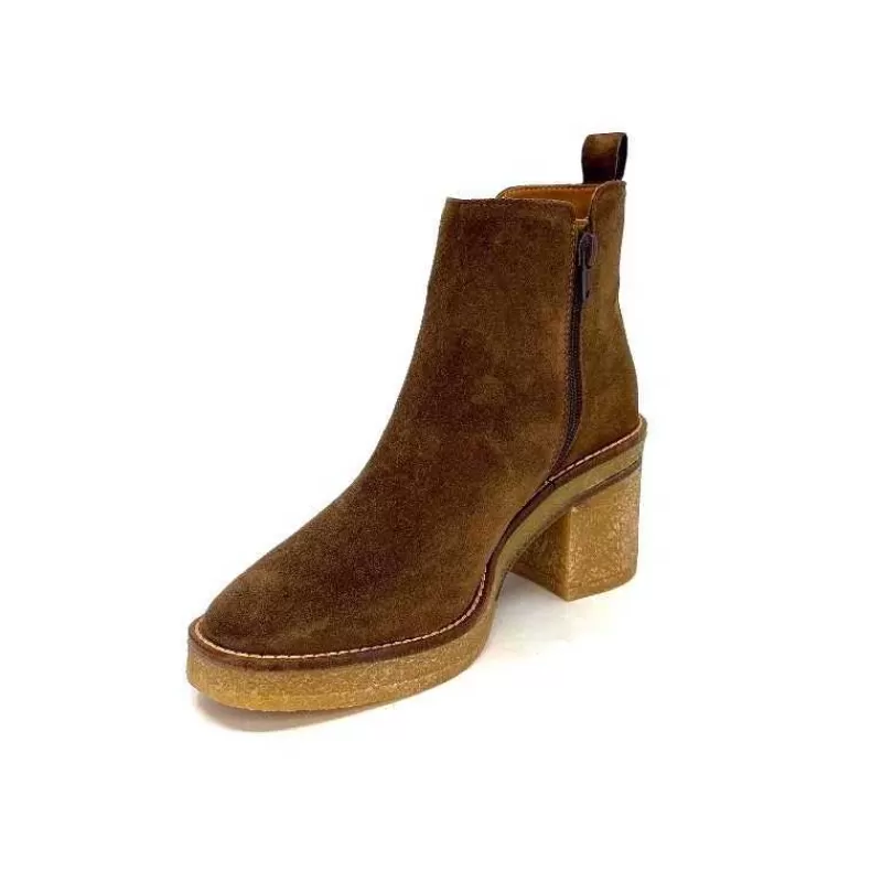 Alpe 26791146 Daim Castagna-Femme Bottines