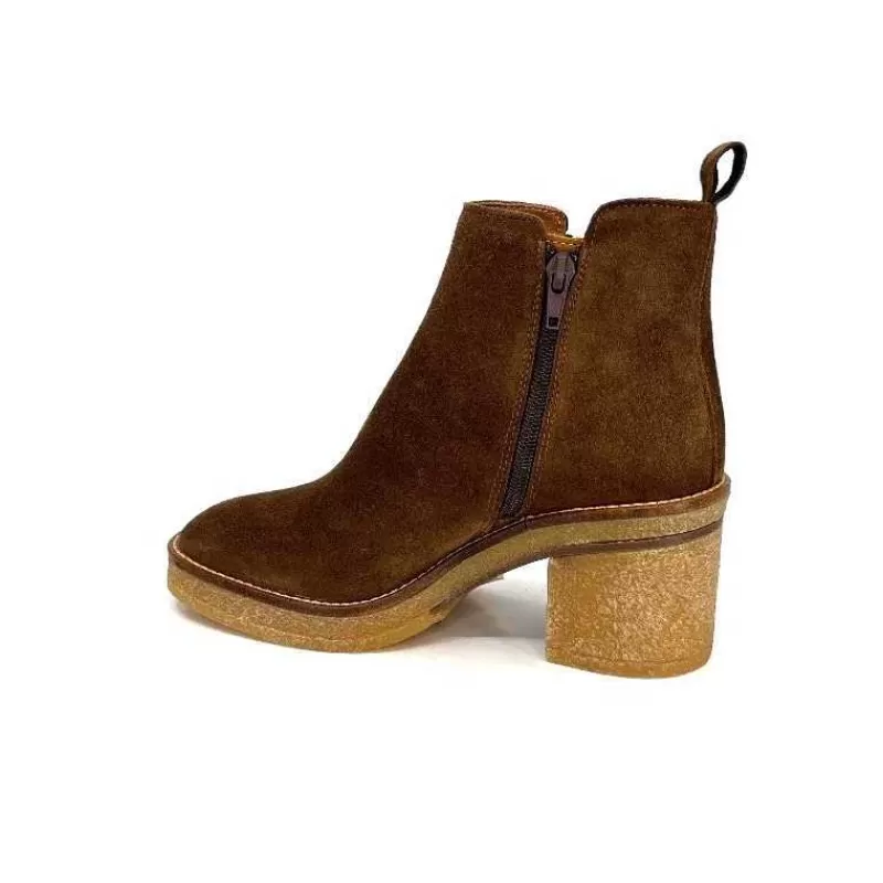 Alpe 26791146 Daim Castagna-Femme Bottines