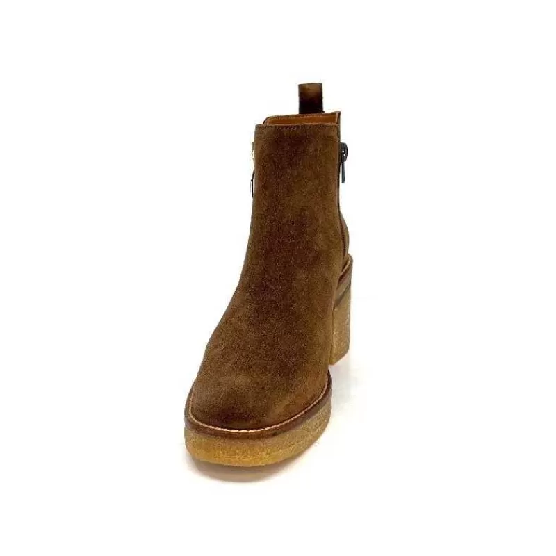 Alpe 26791146 Daim Castagna-Femme Bottines