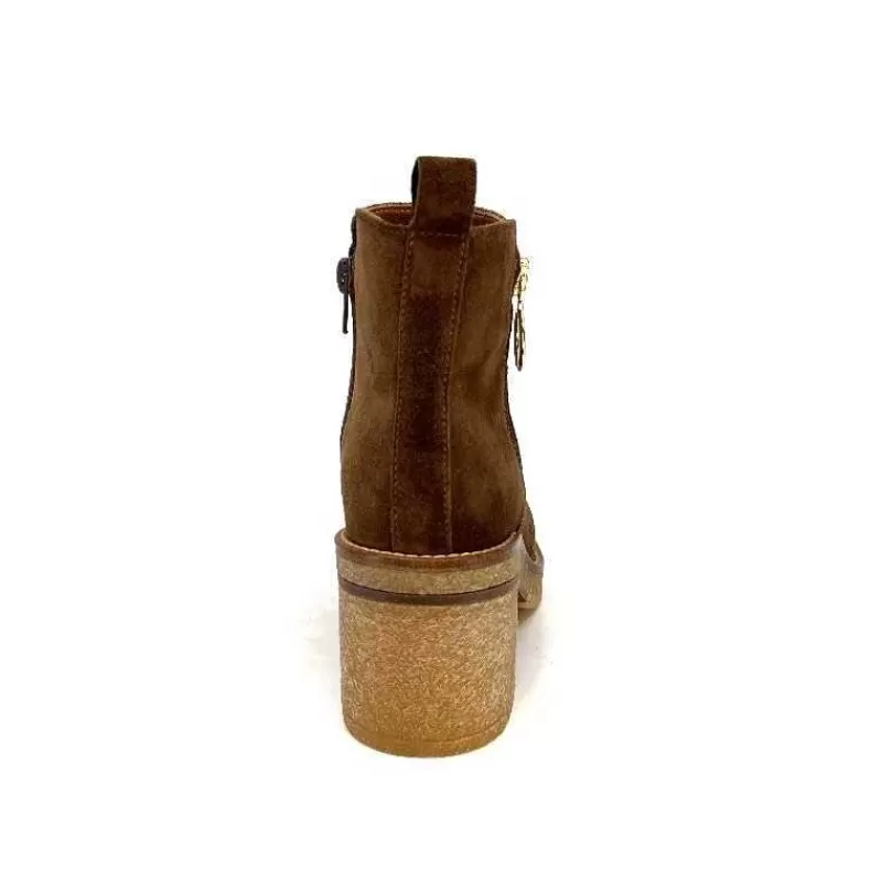 Alpe 26791146 Daim Castagna-Femme Bottines