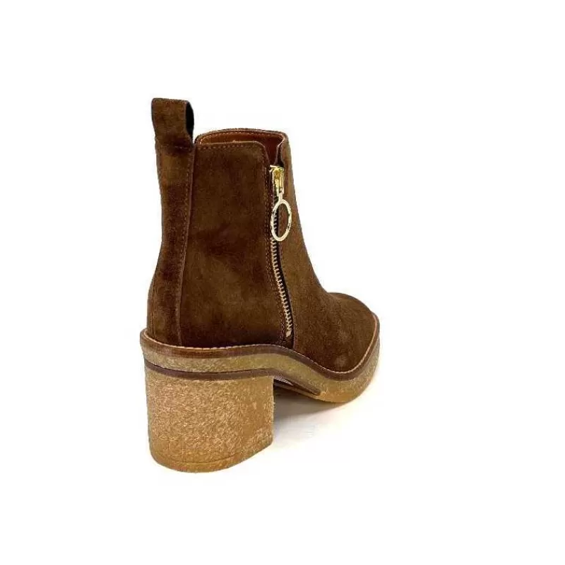 Alpe 26791146 Daim Castagna-Femme Bottines