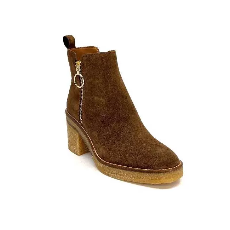 Alpe 26791146 Daim Castagna-Femme Bottines