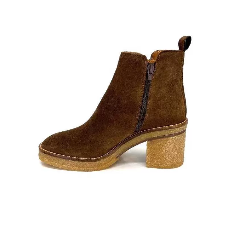 Alpe 26791146 Daim Castagna-Femme Bottines