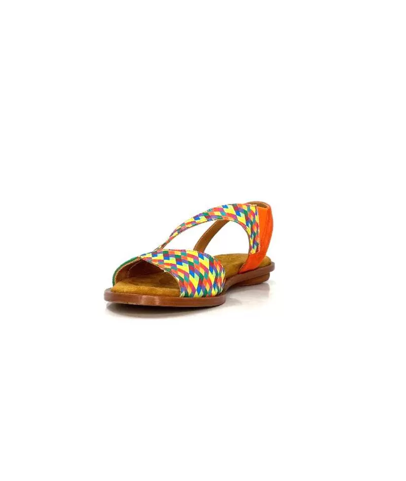 Audley 22300 Daim Textile Multicolore-Femme Sandales