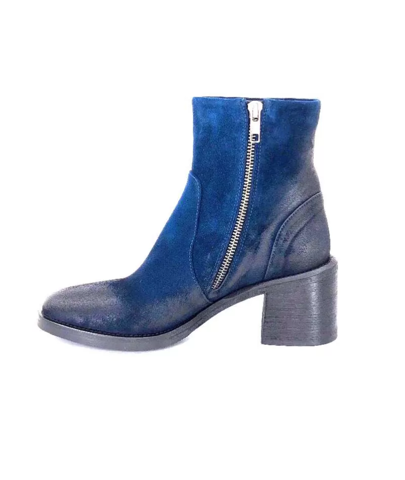 Fru.it 7740 Daim Vintage Bleu Petrole-Femme Bottines