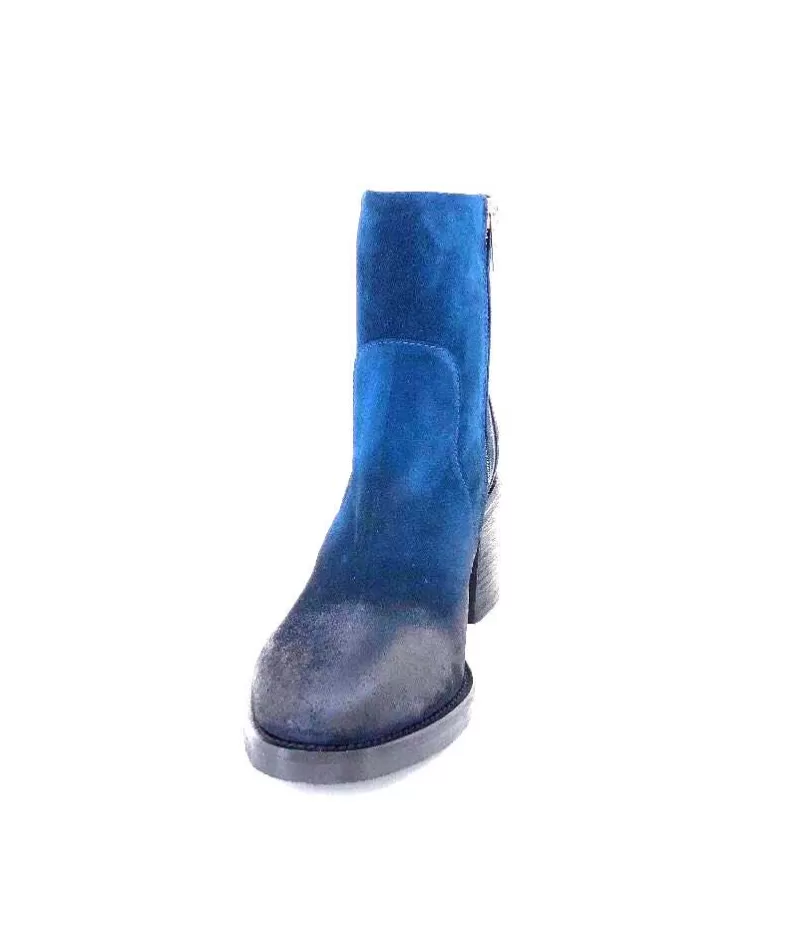 Fru.it 7740 Daim Vintage Bleu Petrole-Femme Bottines