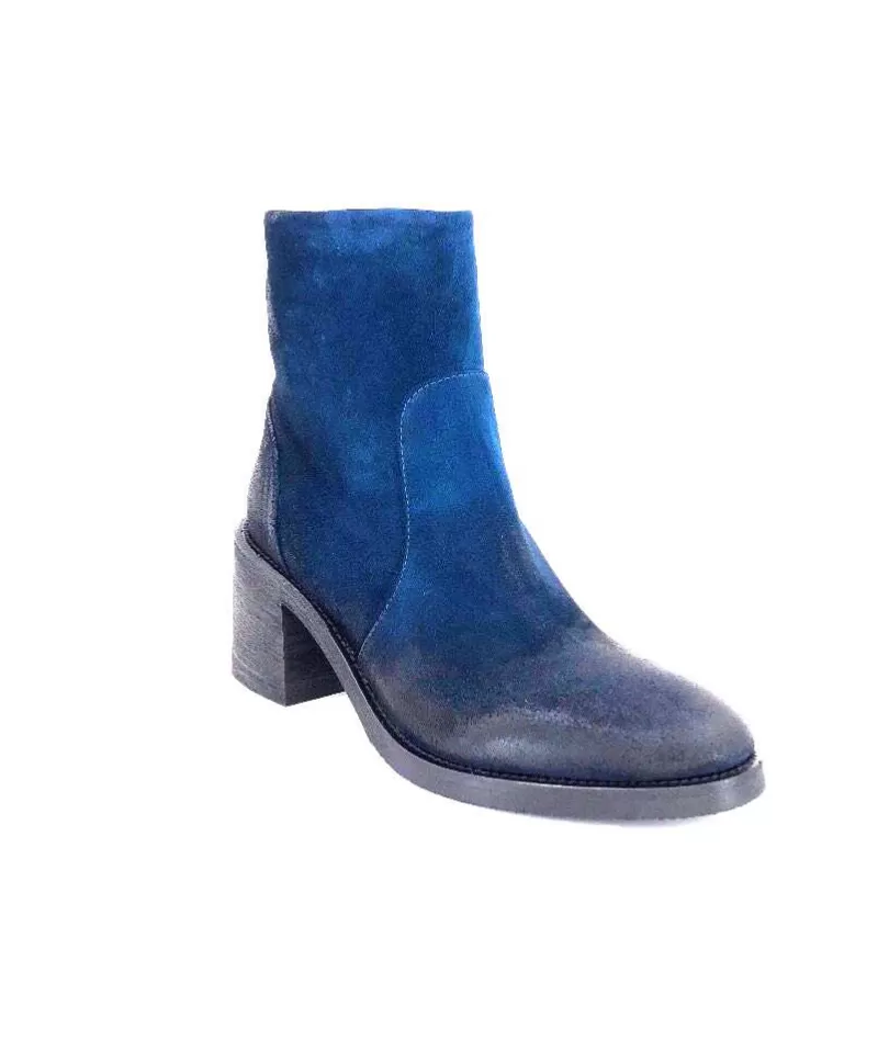 Fru.it 7740 Daim Vintage Bleu Petrole-Femme Bottines