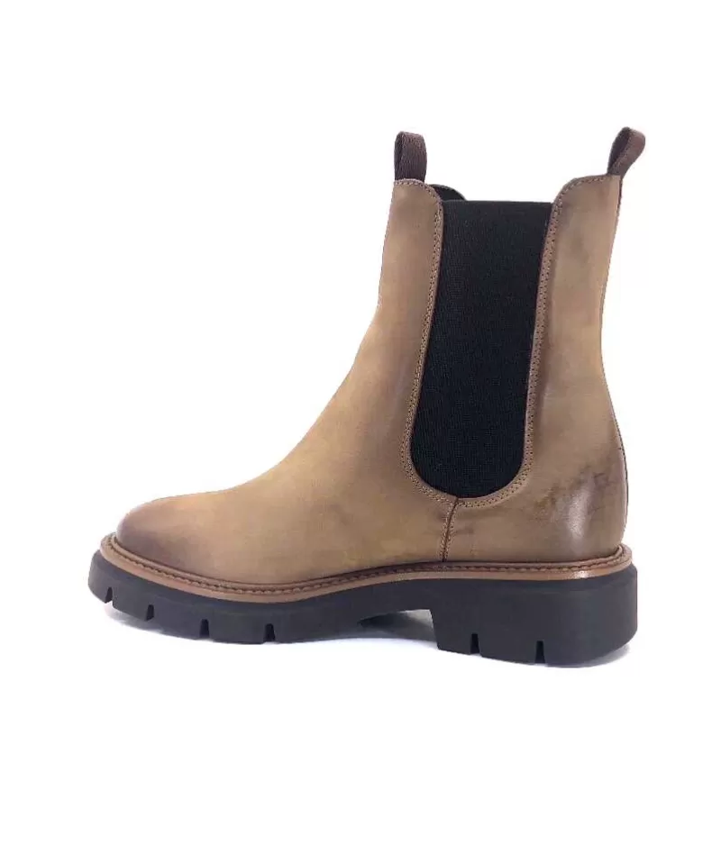 Ivoire0104a Ivoire 50197 Cuir Vintage Vison-Femme Bottines
