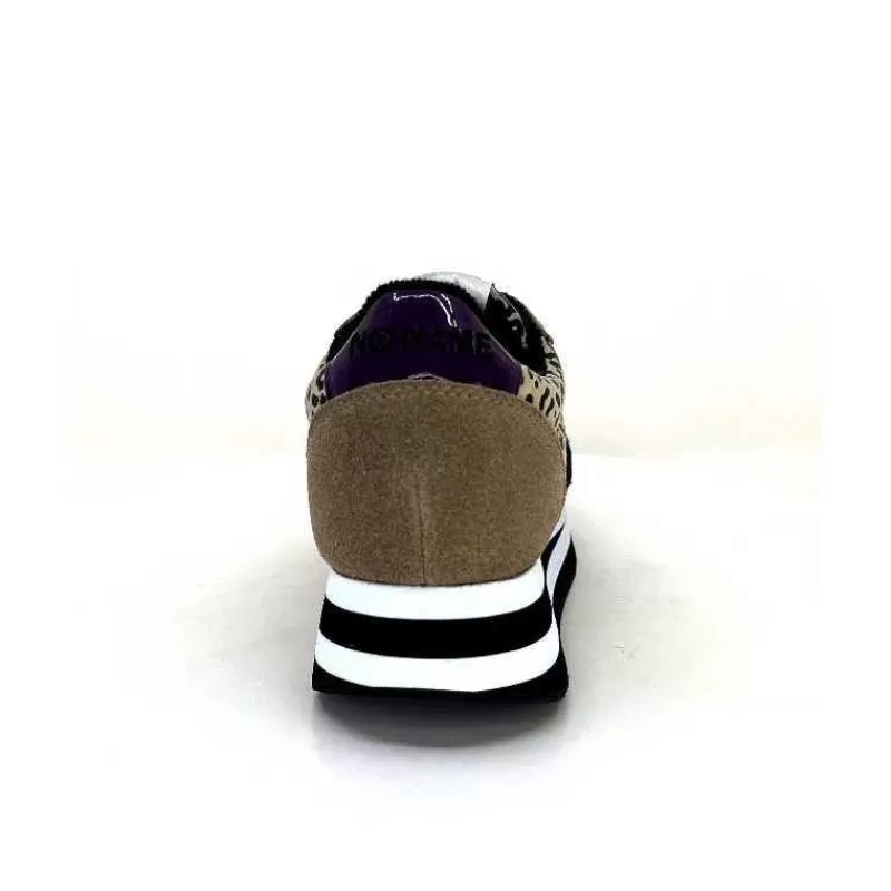 No Name Flex M Jogger Daim Textile Beige Et Noir-Femme Baskets