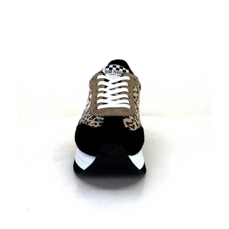No Name Flex M Jogger Daim Textile Beige Et Noir-Femme Baskets
