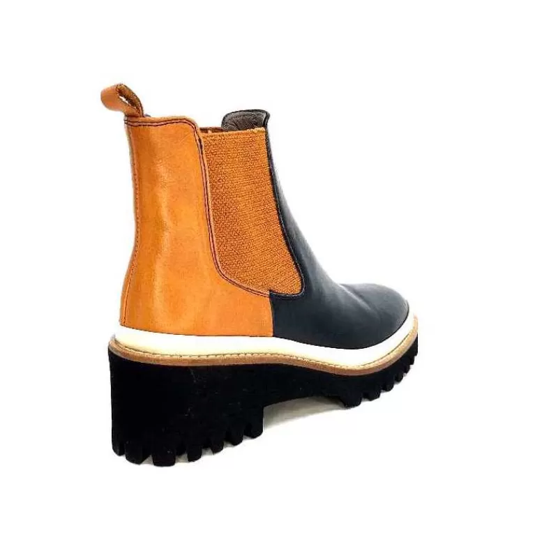 xsa_9176_calf_cuir_noir_camel_13.webp XSA 9176 Calf Cuir Noir Camel-Femme Bottines