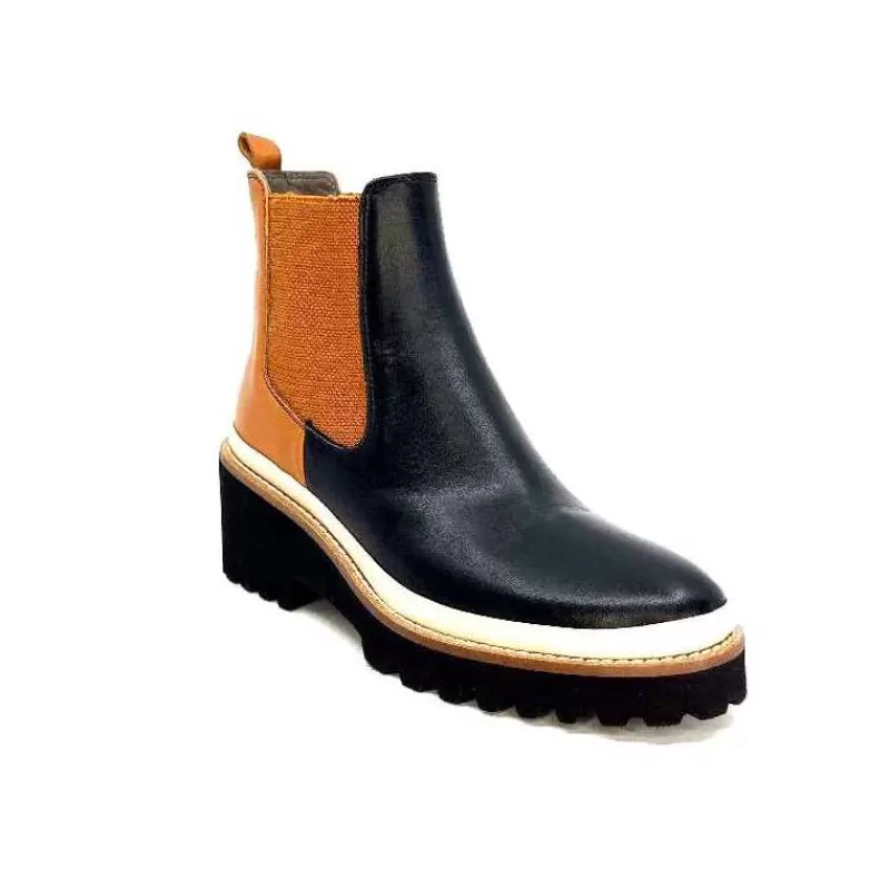 xsa_9176_calf_cuir_noir_camel_20.webp XSA 9176 Calf Cuir Noir Camel-Femme Bottines