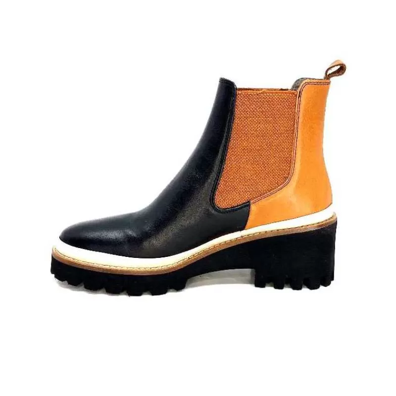 xsa_9176_calf_cuir_noir_camel_21.webp XSA 9176 Calf Cuir Noir Camel-Femme Bottines