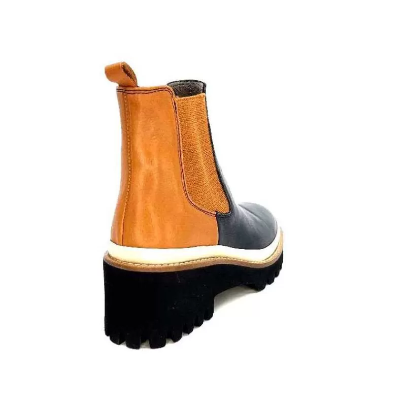 xsa_9176_calf_cuir_noir_camel_24.webp XSA 9176 Calf Cuir Noir Camel-Femme Bottines