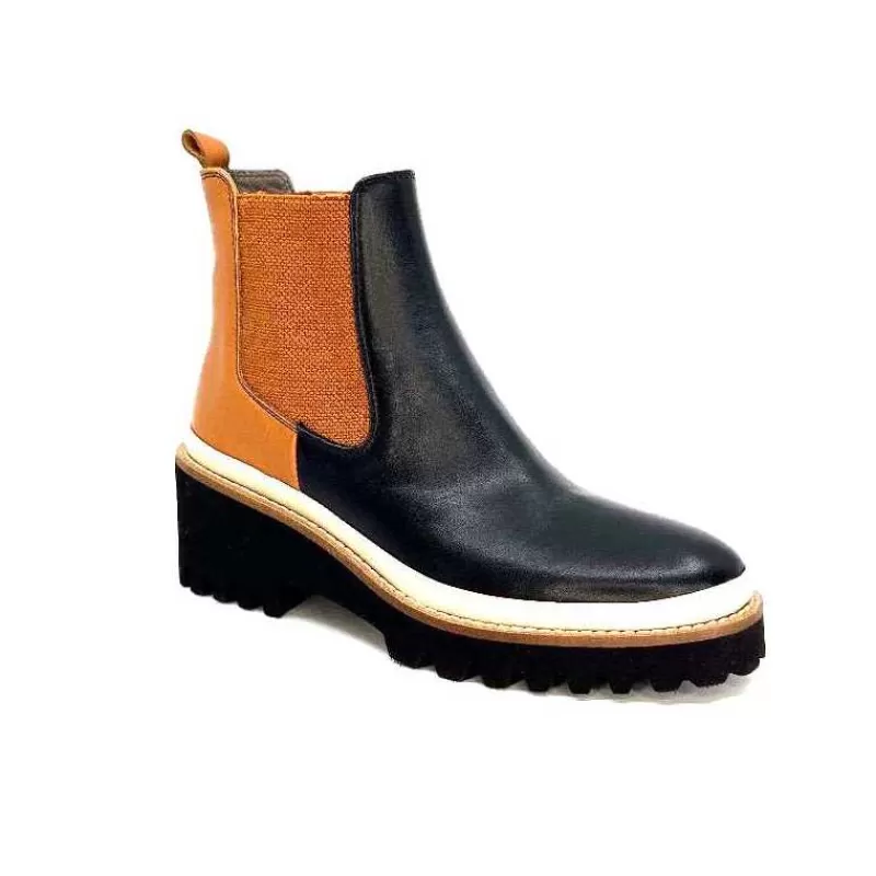 xsa_9176_calf_cuir_noir_camel_7.webp XSA 9176 Calf Cuir Noir Camel-Femme Bottines