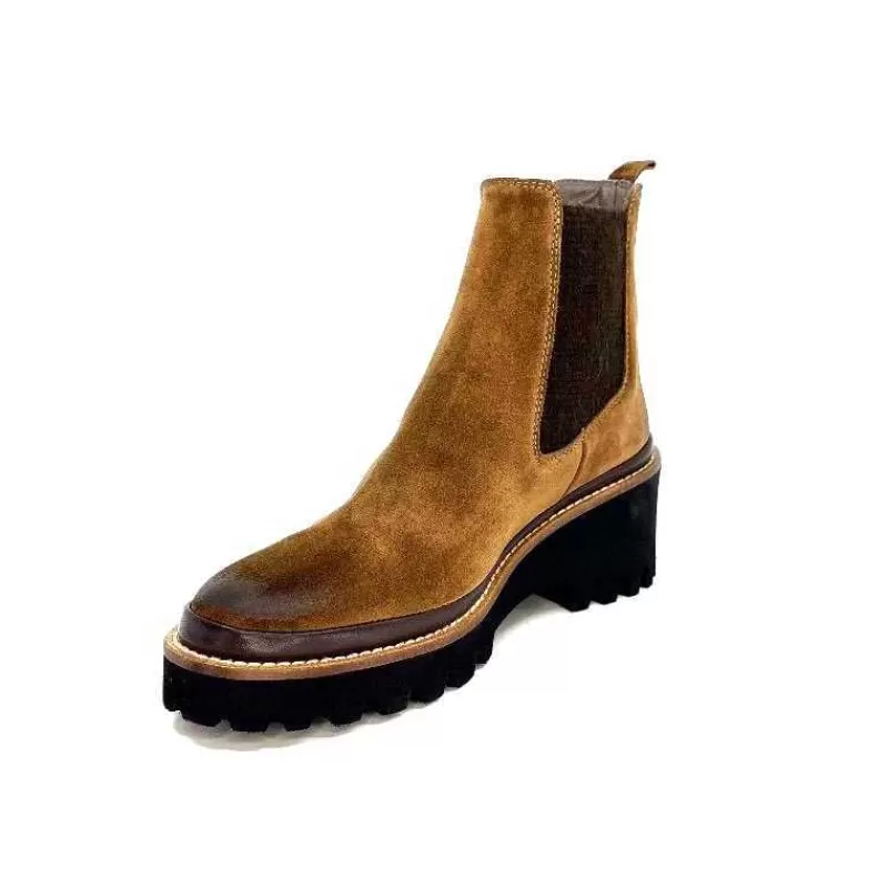 XSA 9176 London Daim Castagno-Femme Bottines